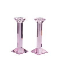 Pair of 9” Classy Crystal Candlesticks (Various Colors)