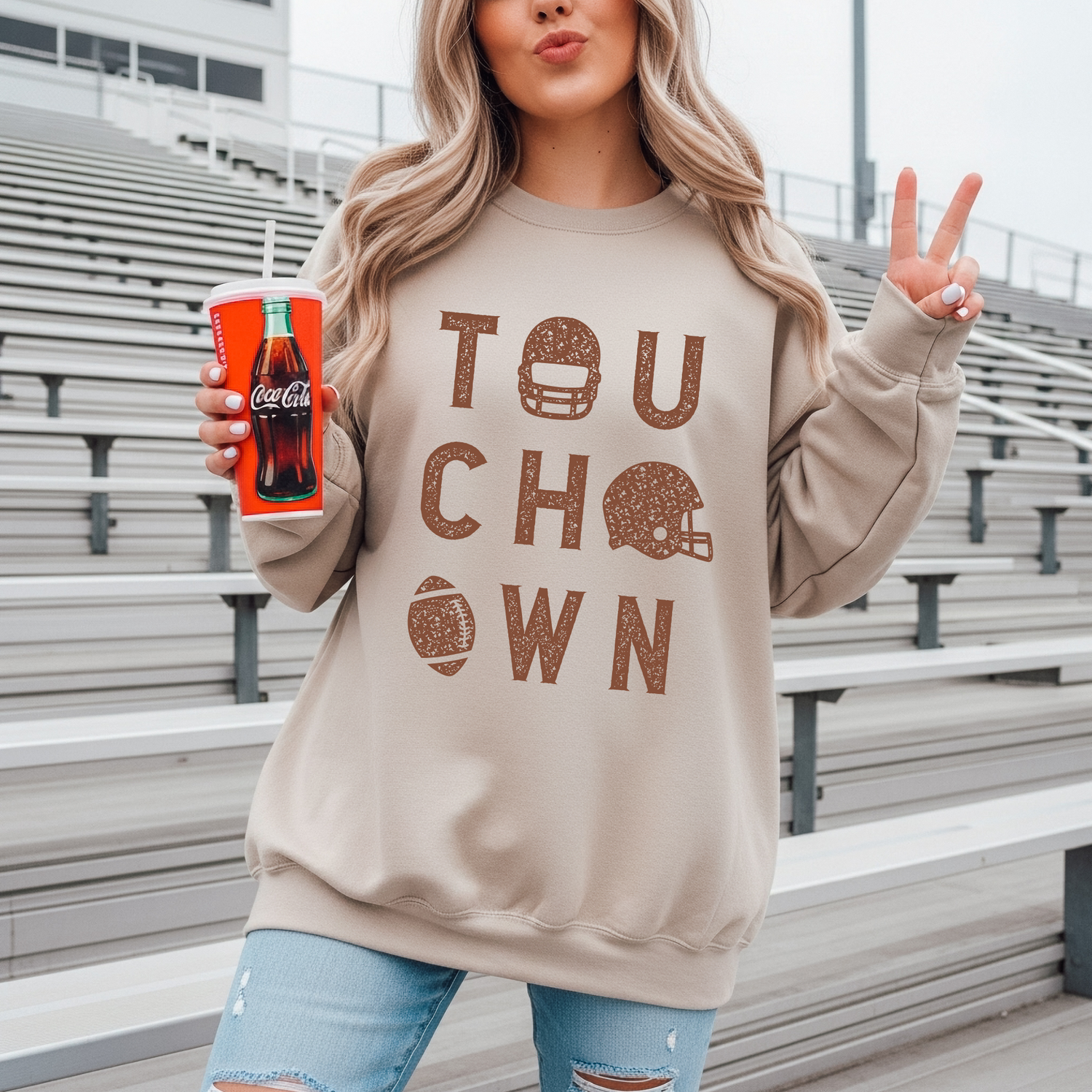Touchdown Football Adult Sweatshirt (2 Colors)