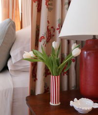 Venice Striped Vase, Red