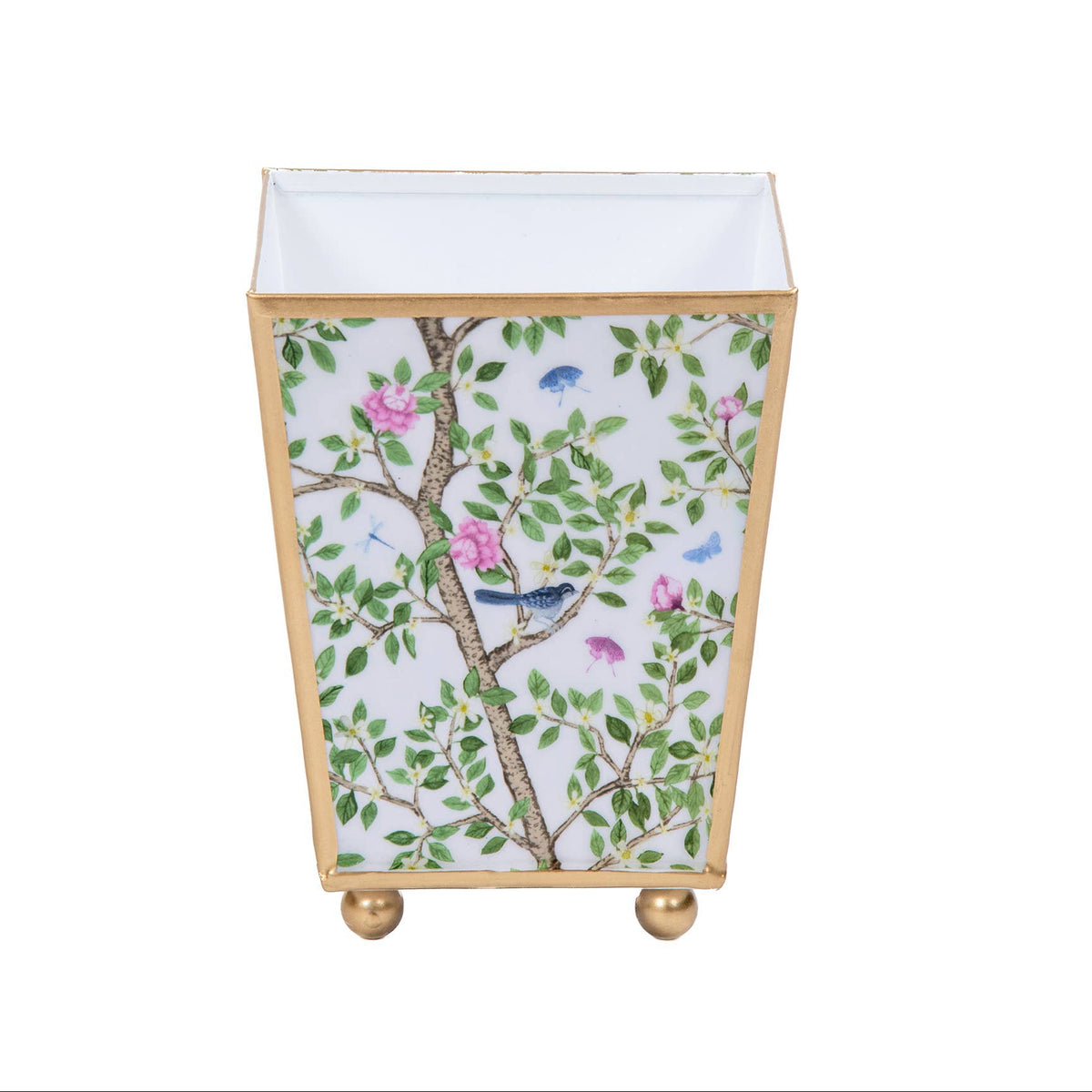 Elsie’s Garden Enameled Square Cachepot Planter – 6"