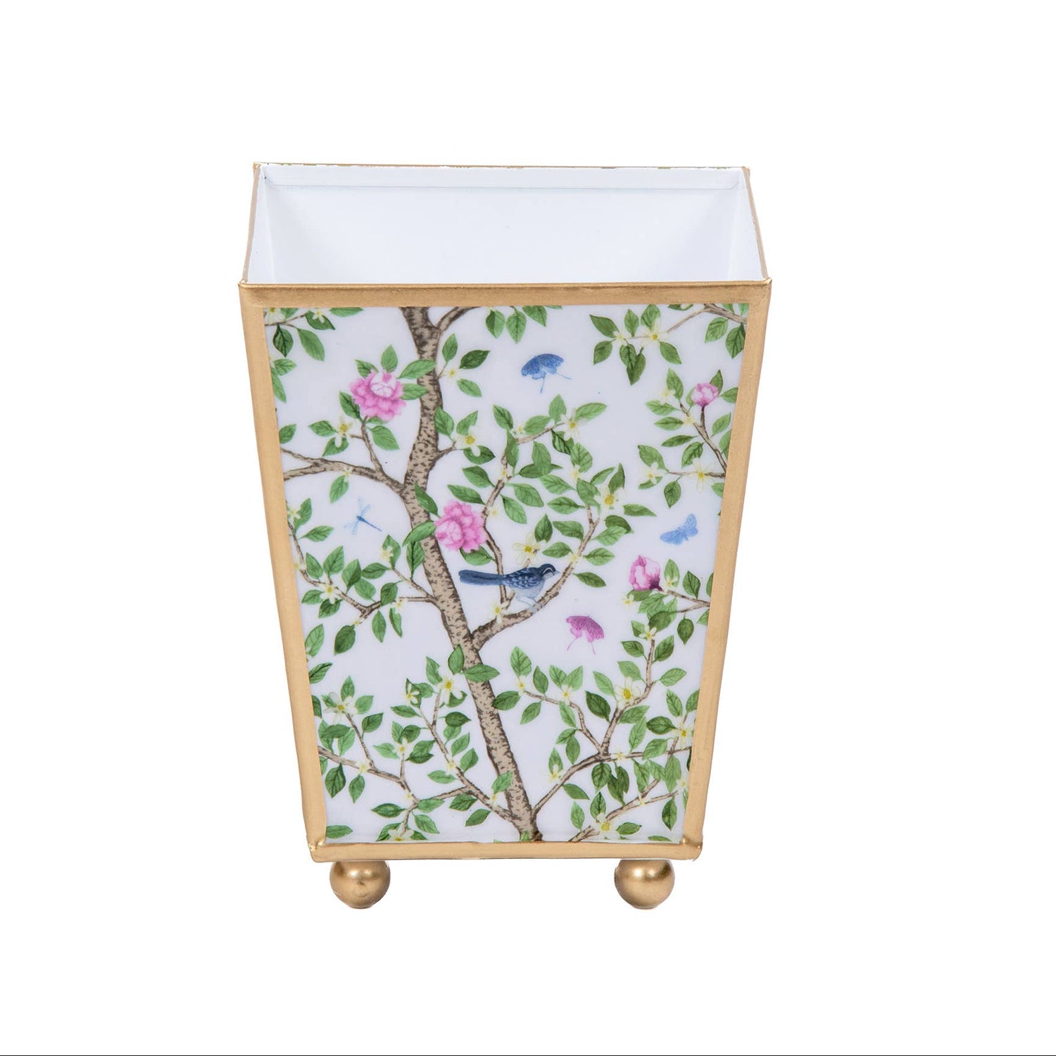 Elsie’s Garden Enameled Square Cachepot Planter – 6"