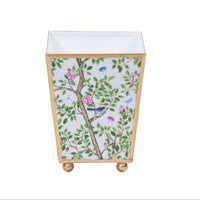 Elsie’s Garden Enameled Square Cachepot Planter – 6"