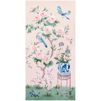 June – Pink Chinoiserie Fine Art Paper Print (Various Sizes)