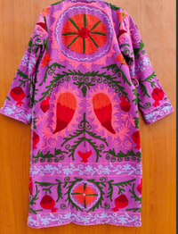 Pink Suzani Kimono Robe