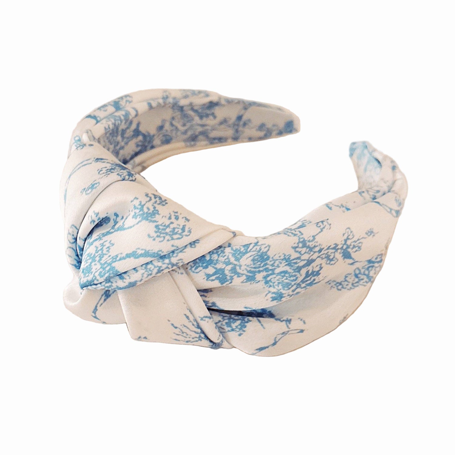 Blue and White Toile Knotted Headband