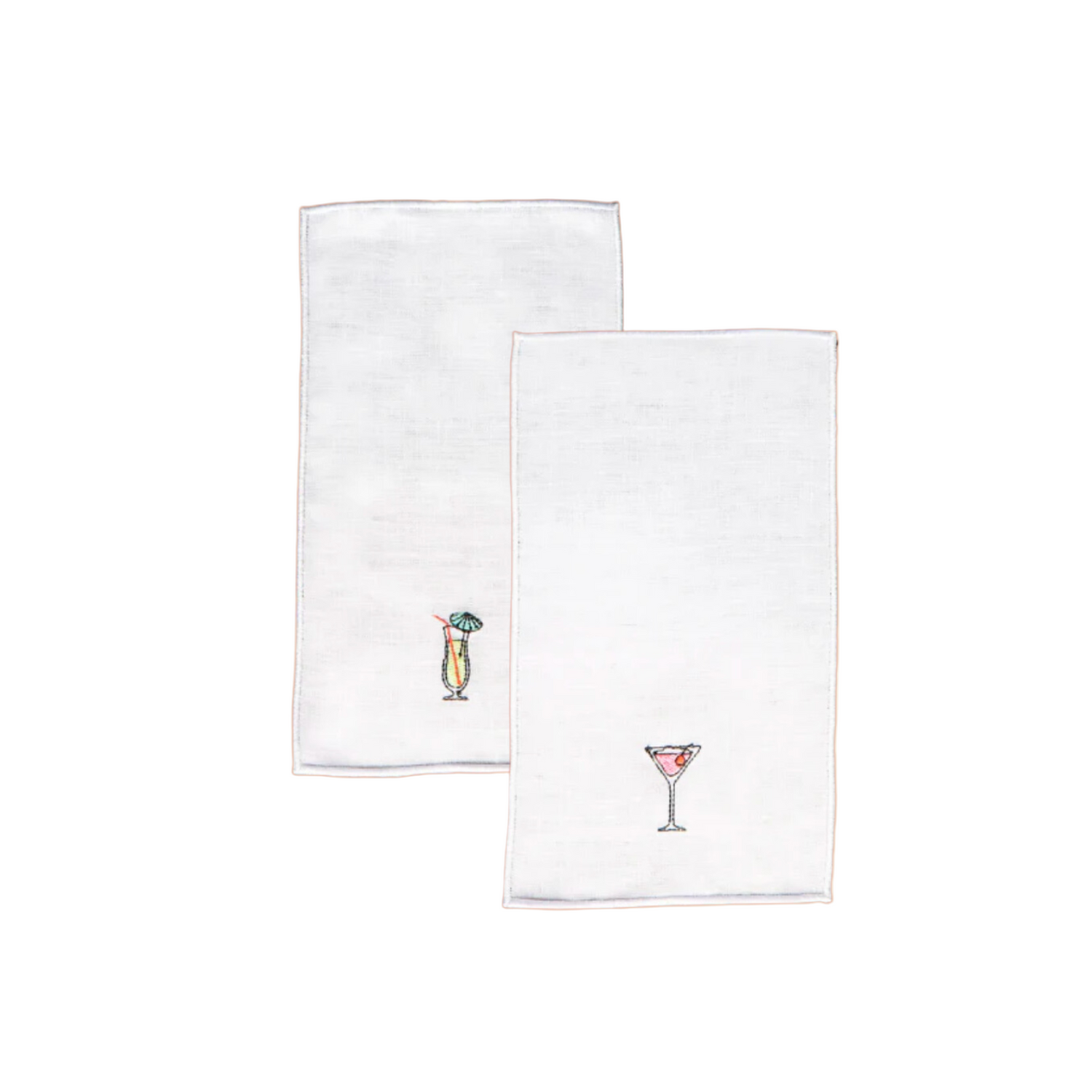 Aperitif Napkin Set, Pink Martini / Green Mojito