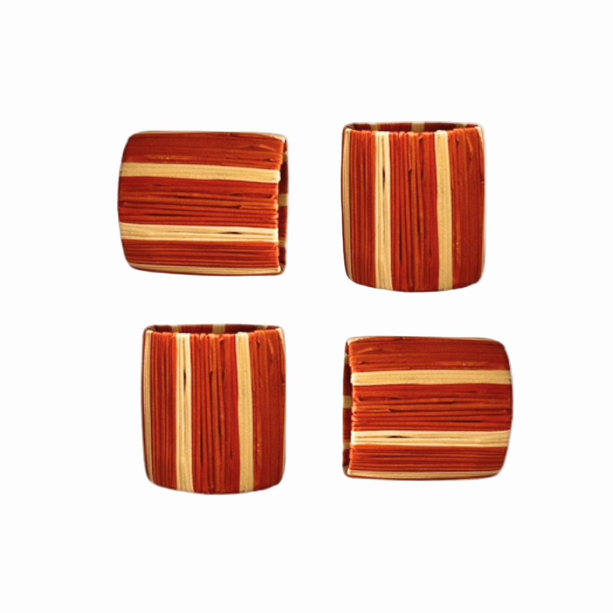Rayas Napkin Ring, Terracotta / Nude