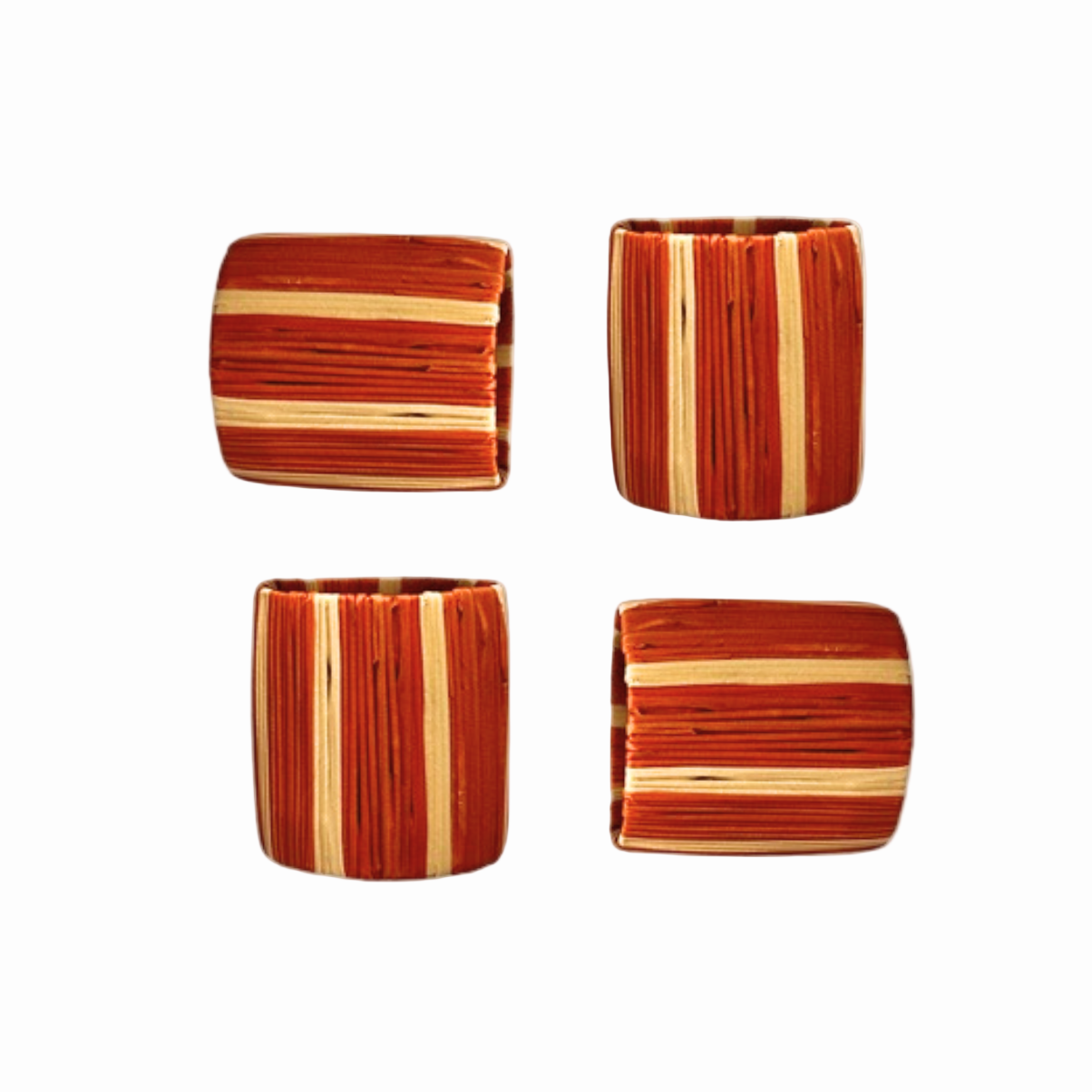 Rayas Napkin Ring, Terracotta / Nude