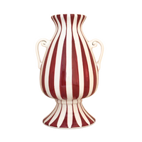 Colibri Striped Vase, Burgundy