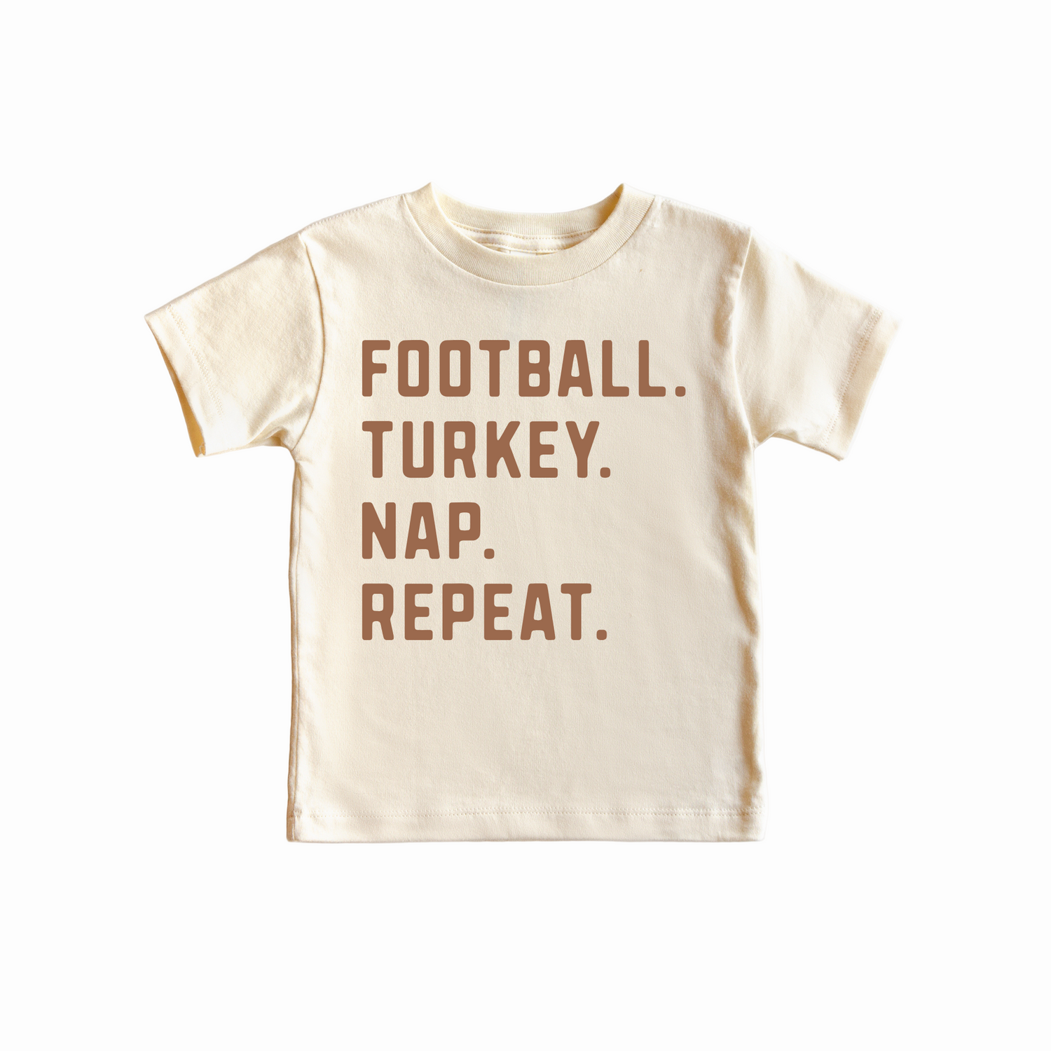 Kids Football Turkey Nap Repeat Tee (Various Colors)