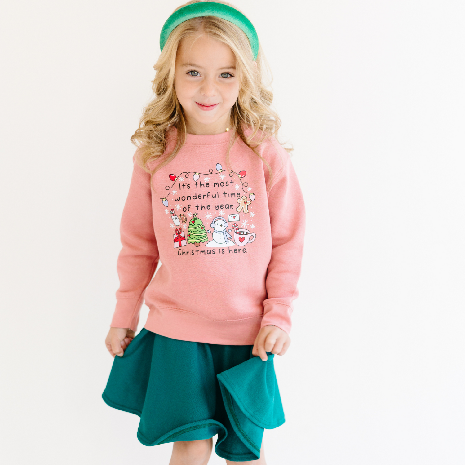 Girls Most Wonderful time of the Year Sweatshirt (Various Colors)