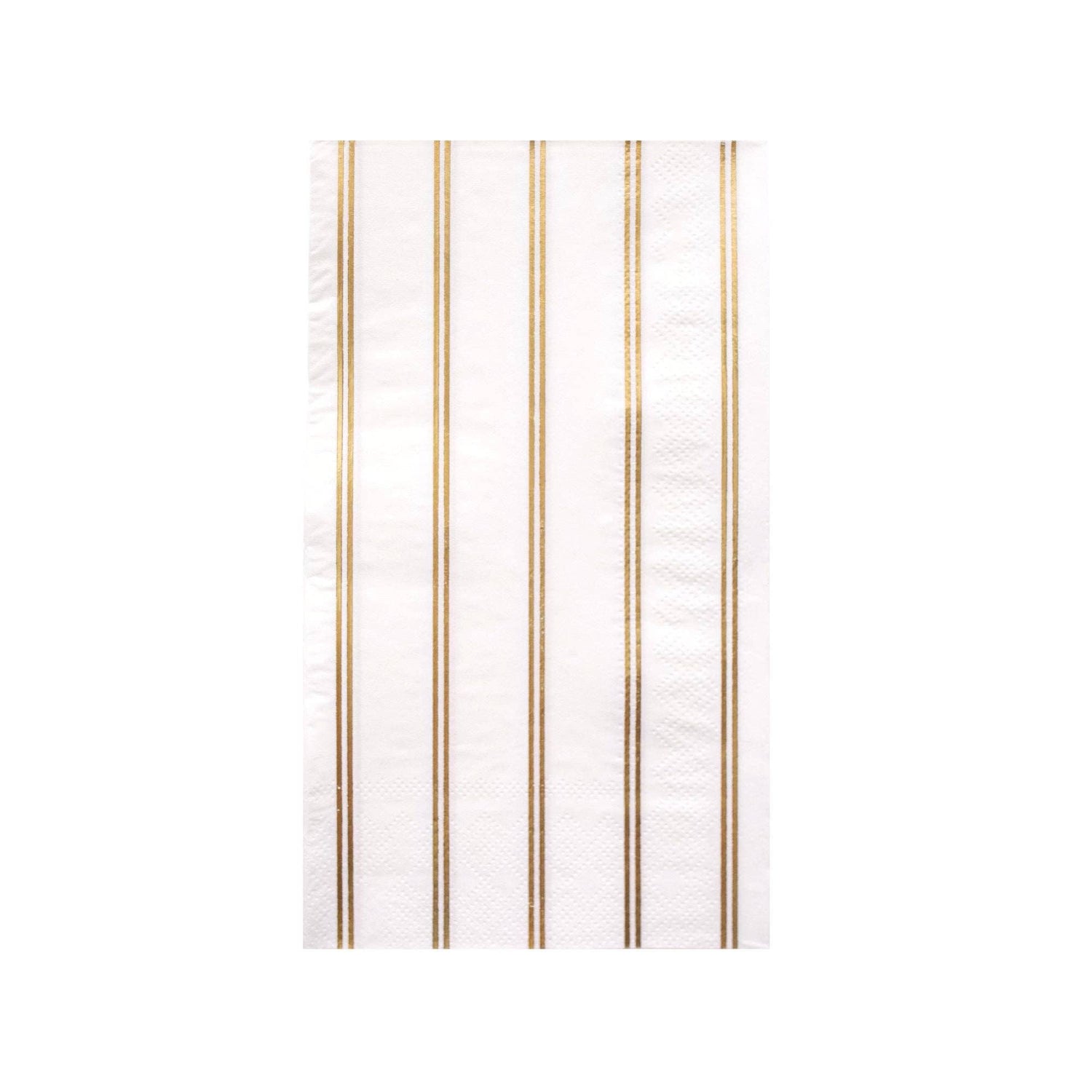 Gold & White Stripe Guest Napkins 20ct