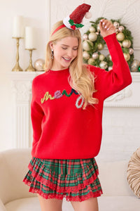 Red “Merry” Letter Christmas Sweater