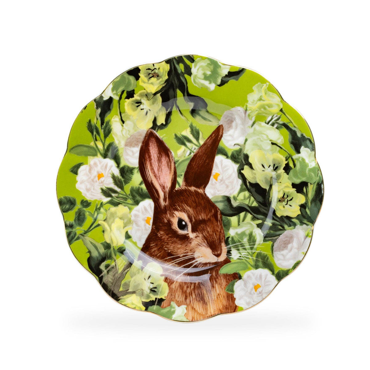 Bunny in Bloom Porcelain Dessert Plate – 8"