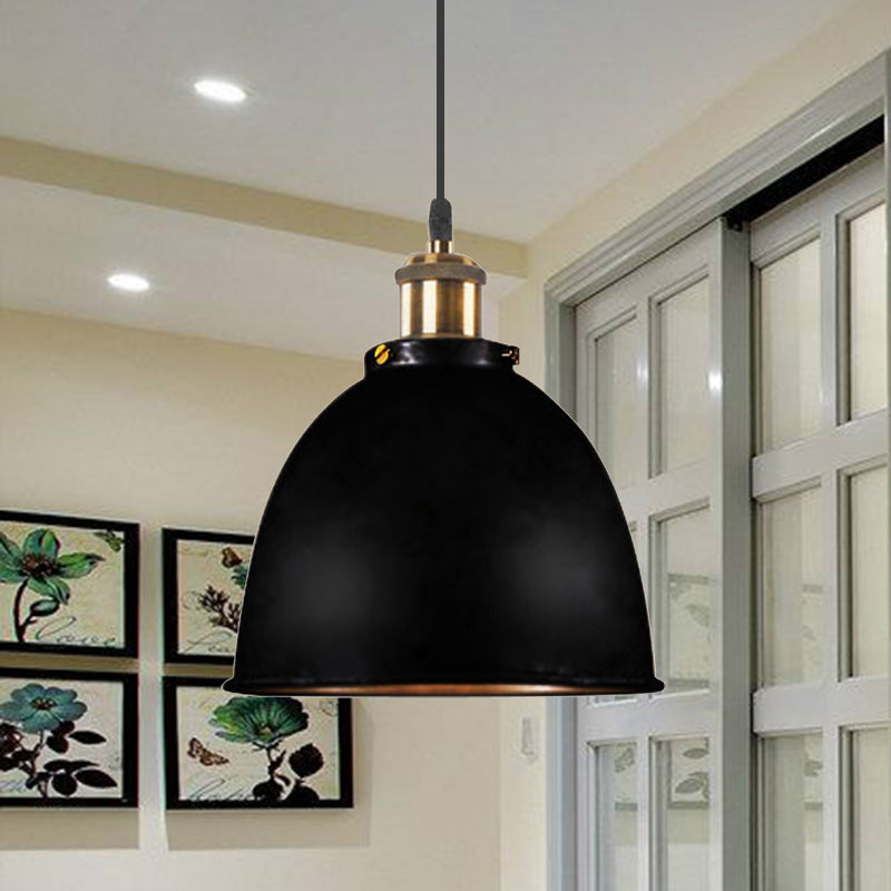Antique Inspired Dome Pendant Lamp (Various Colors)