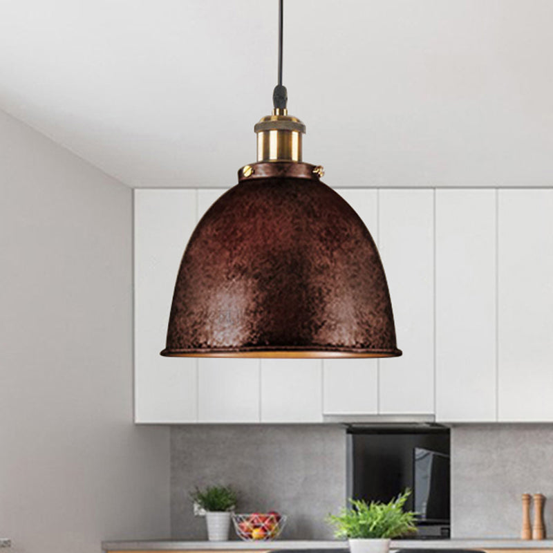 Antique Inspired Dome Pendant Lamp (Various Colors)
