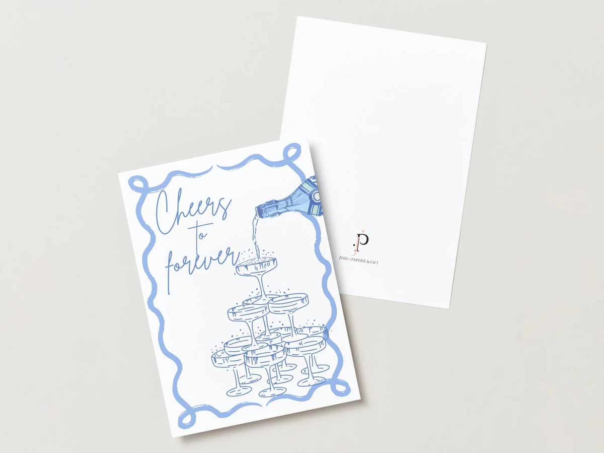 "Cheers to Forever" Greeting Cards
