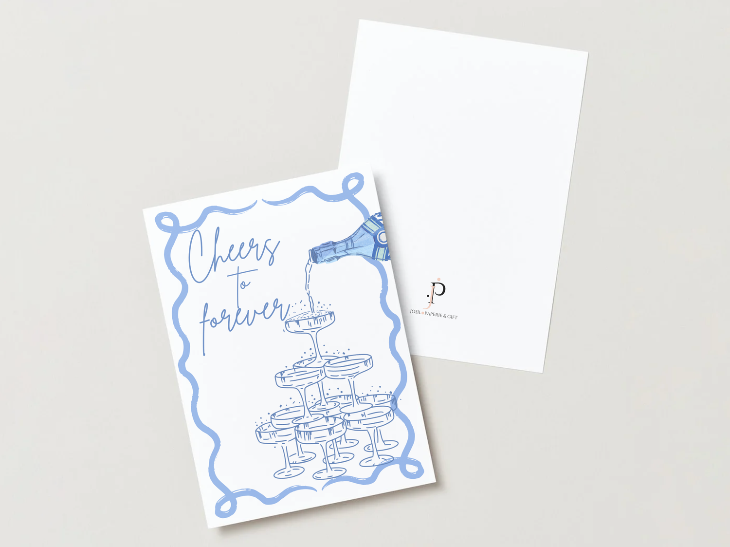 "Cheers to Forever" Greeting Cards