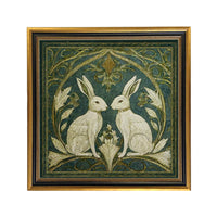 Art Nouveau Bunny Print – Framed Wall Art