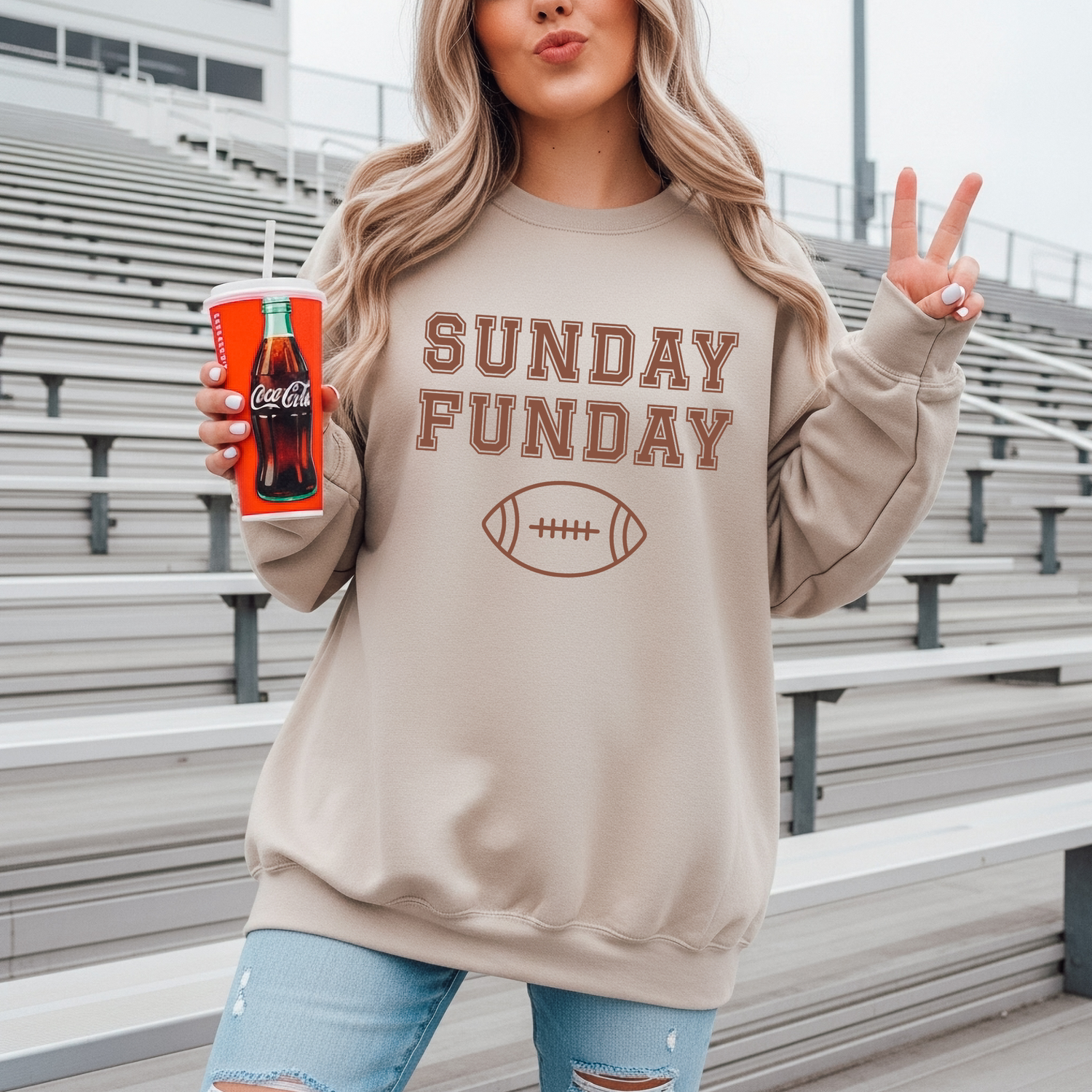 Sunday Funday Football Adult Sweatshirt (2 Colors)