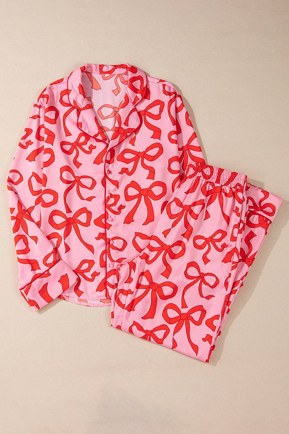 Bow Print Pajama Set