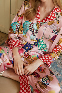 Cheetah Party Vibrant PJ Set – Pink Multi