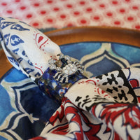 Crab Blue Tortoiseshell Resin Napkin Rings (Set of 4)