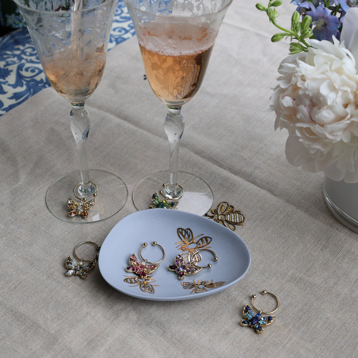 Butterfly Wine Charms – Set of 6