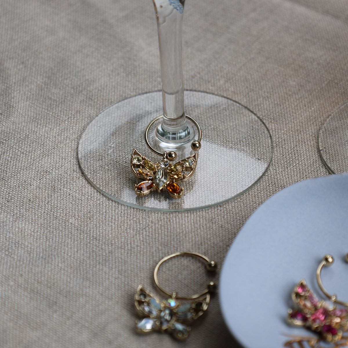 Butterfly Wine Charms – Set of 6