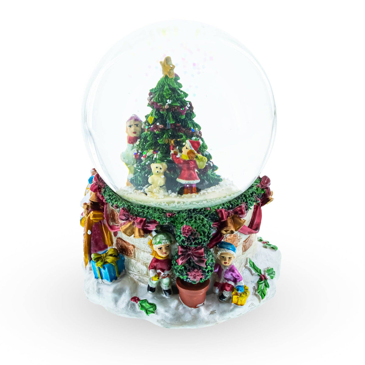 Christmas Tree Snow Globe with Music