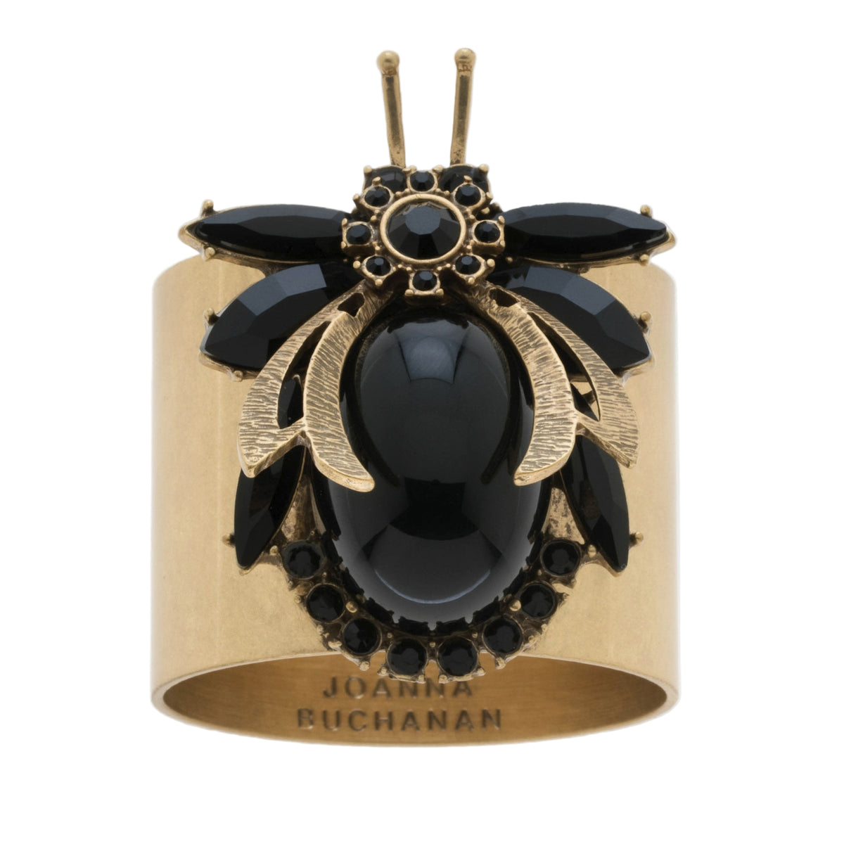 Vintage Bug Napkin Rings – Black (Set of 2)