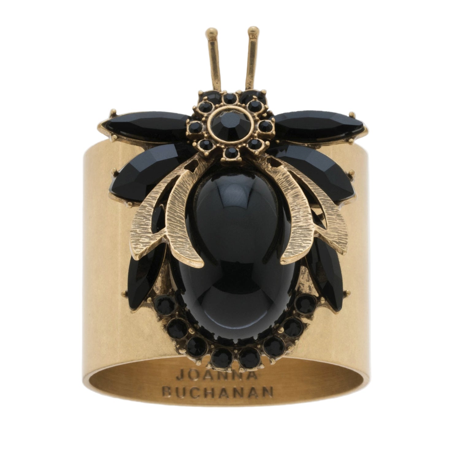 Vintage Bug Napkin Rings – Black (Set of 2)