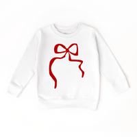 Girls Red Coquette Bow Sweatshirt (Various Colors)