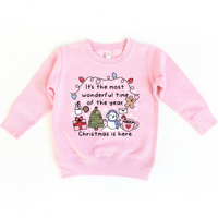 Girls Most Wonderful time of the Year Sweatshirt (Various Colors)