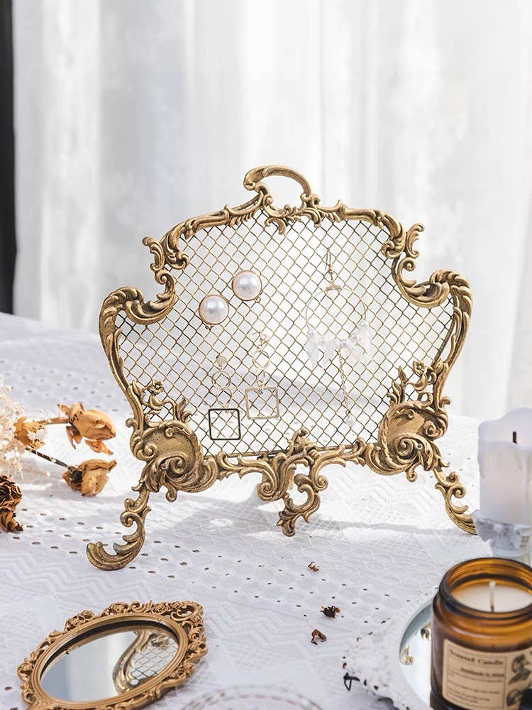 Gilded Wire Jewelry Display Stand
