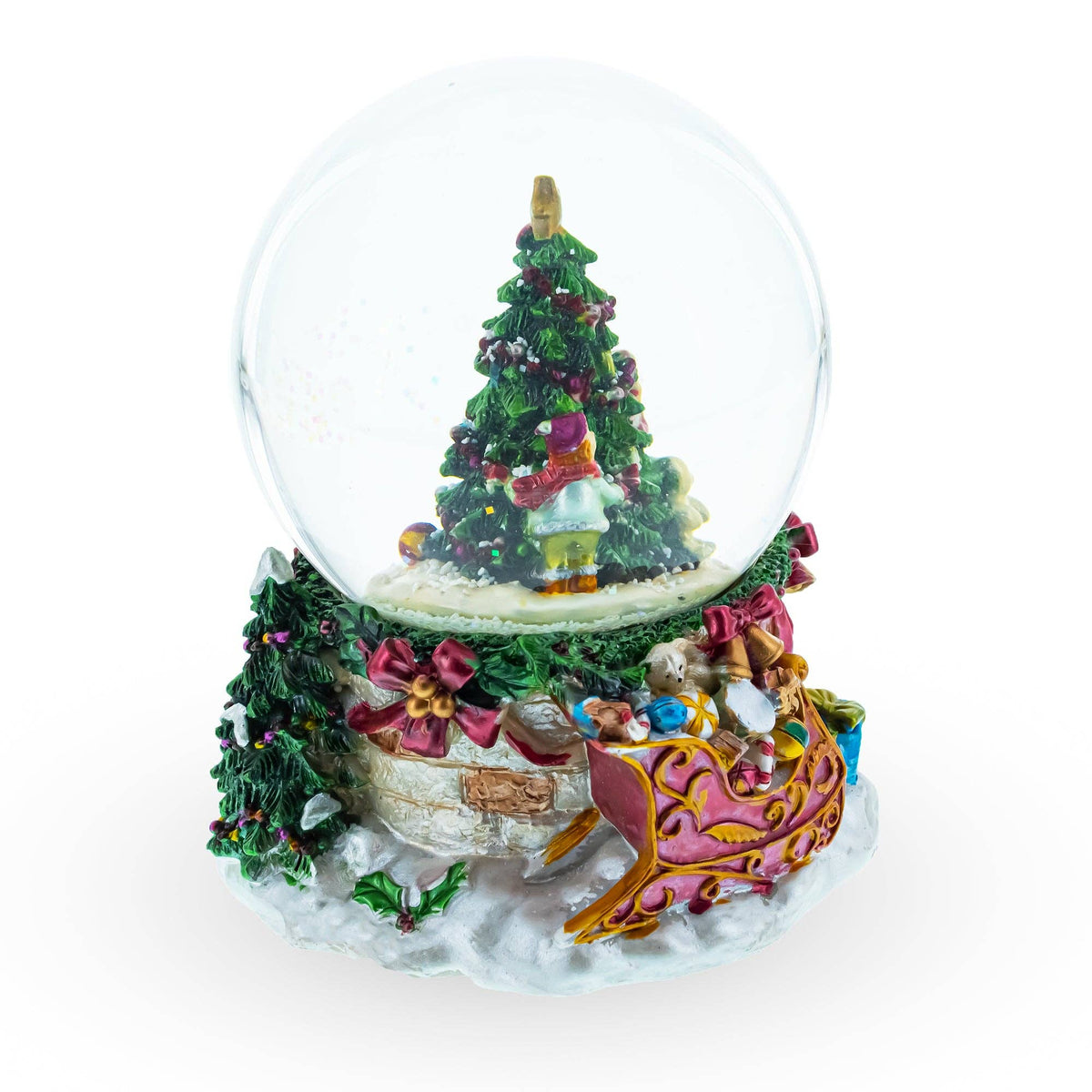 Christmas Tree Snow Globe with Music