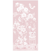 June – Tonal Pink Chinoiserie Fine Art Paper Print (Various Sizes)