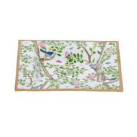 Elsie’s Garden Enameled Tori Trinket Tray – Blue & Pink