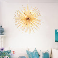 Gold Metal Starburst Chandelier (Various Sizes)