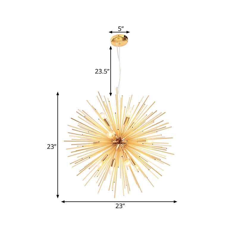 Gold Metal Starburst Chandelier (Various Sizes)