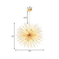 Gold Metal Starburst Chandelier (Various Sizes)