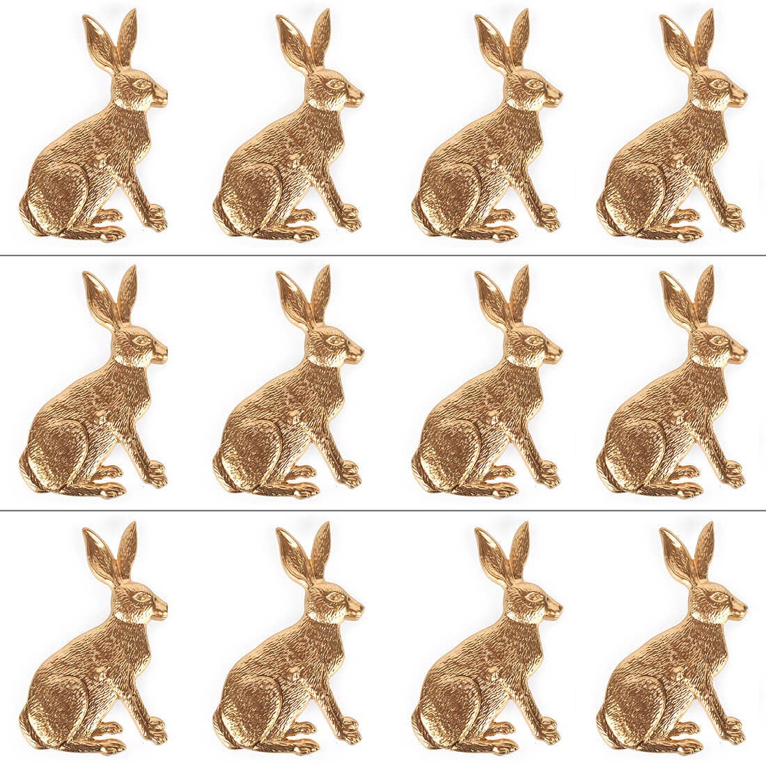 Rabbit Napkin Rings – Gold (Set of 4)