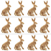 Rabbit Napkin Rings – Gold (Set of 4)