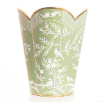 Grass Green & White Wastepaper Basket & Tissue (3 Options)