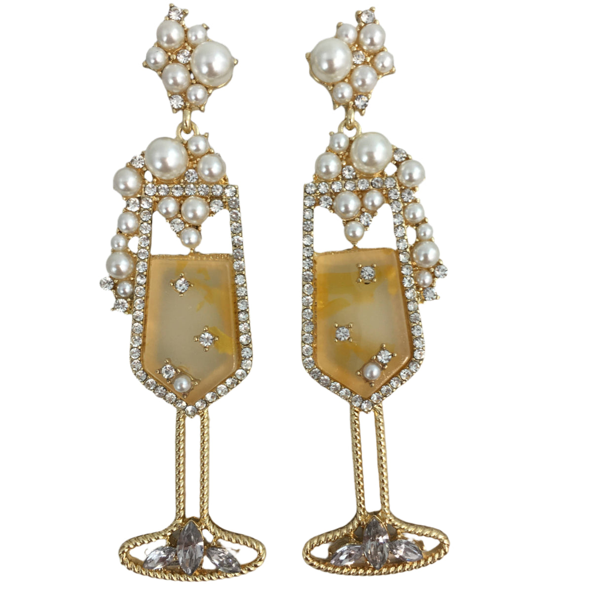 Champagne Glass Earrings