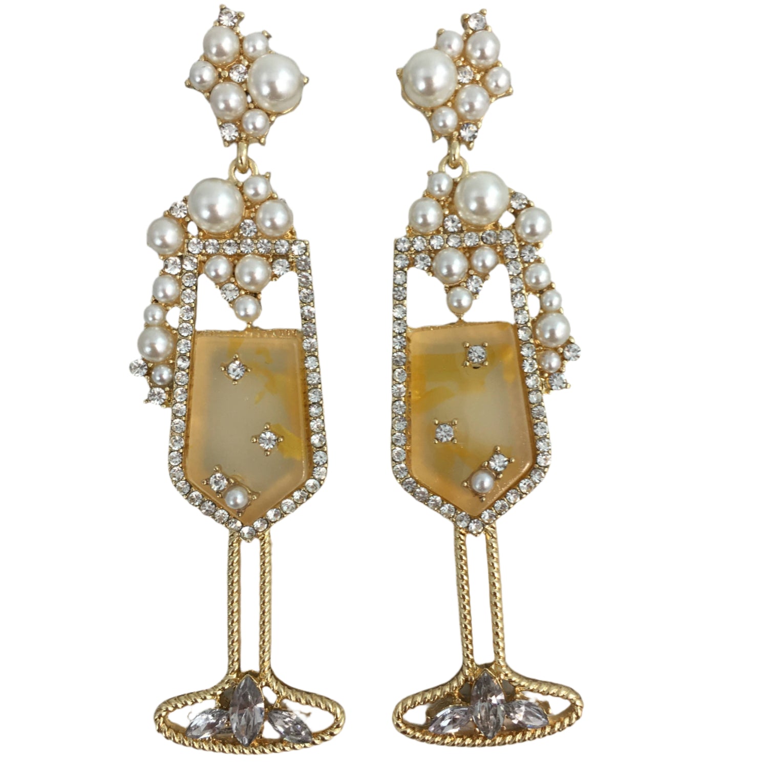 Champagne Glass Earrings