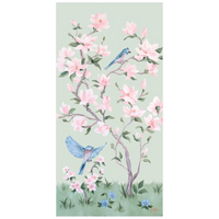 May – Green Chinoiserie Fine Art Print on Paper (Various Sizes)