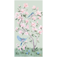 May – Green Chinoiserie Fine Art Print on Paper (Various Sizes)