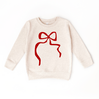 Girls Red Coquette Bow Sweatshirt (Various Colors)