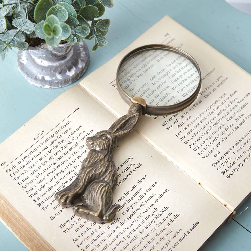Hare Magnifying Glass – Antique Brass Finish